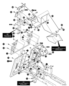 Rear Chassis Diagram and Parts List for 40379X88-(VRO4016HRX)  Briggs and Stratton Lawn Tractor